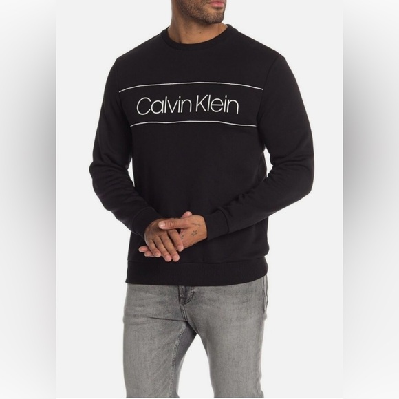 Logo Black Calvin Klein Jumper Mens Calvin Klein Sweater Mens